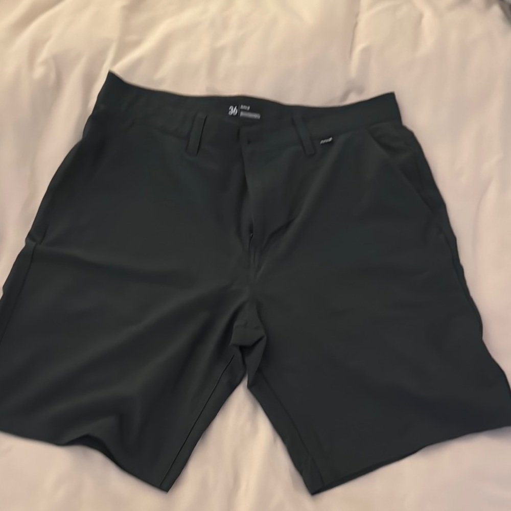 Hurley Black Flat Front Performance Shorts